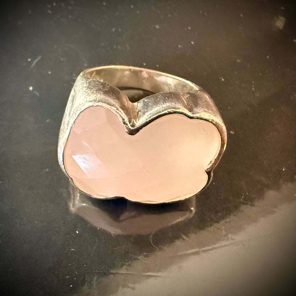 TOUS bear Ring pink quartz and Silver